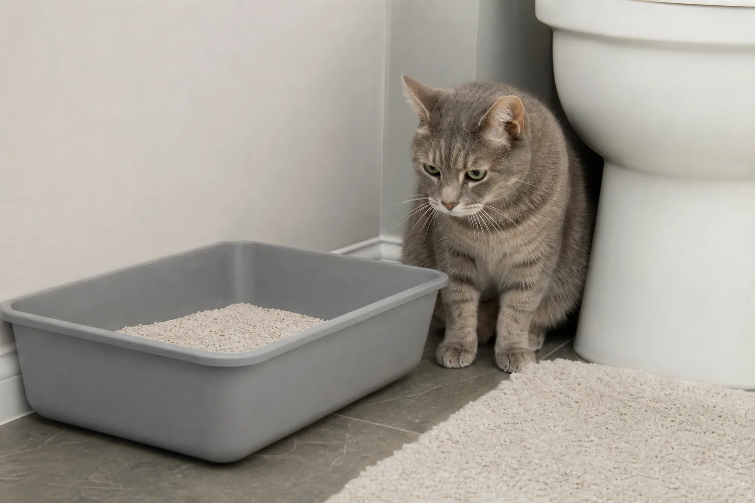 Gato urinando fora da caixa: causas e soluções
