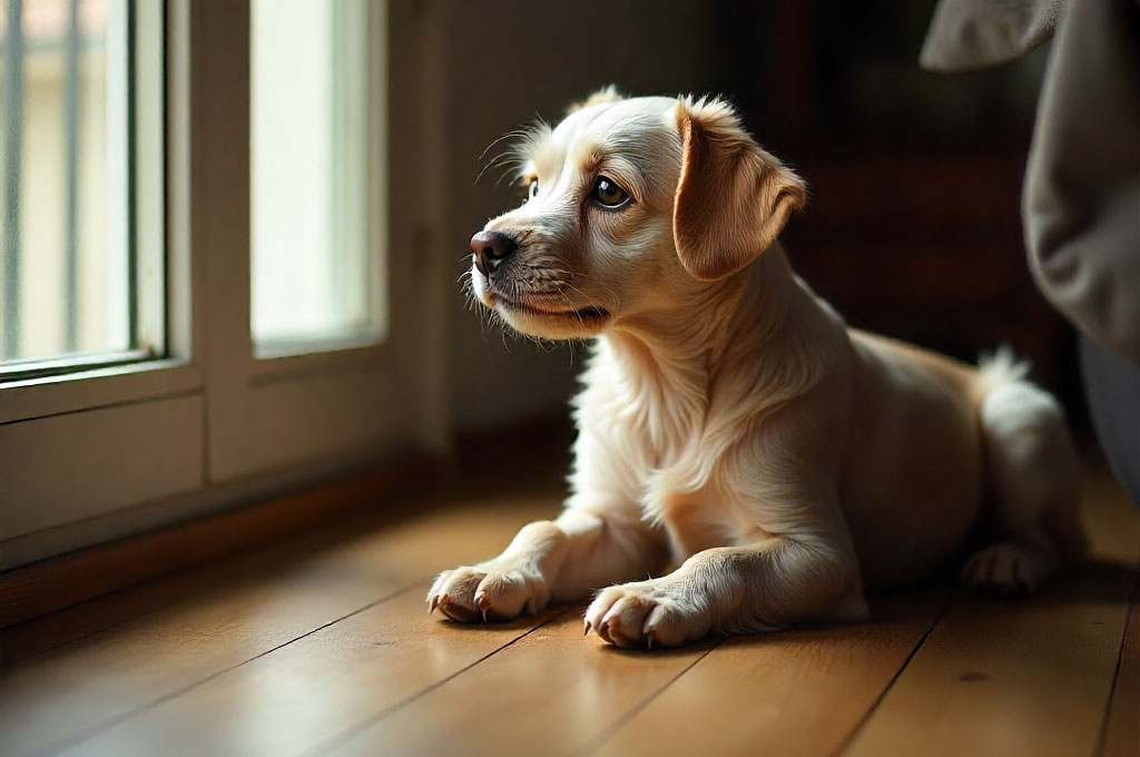 Cachorro recebendo atendimento veterinário domiciliar da Aconchego Pet