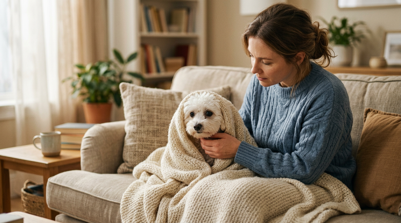 Cachorro tremendo: frio ou doença?