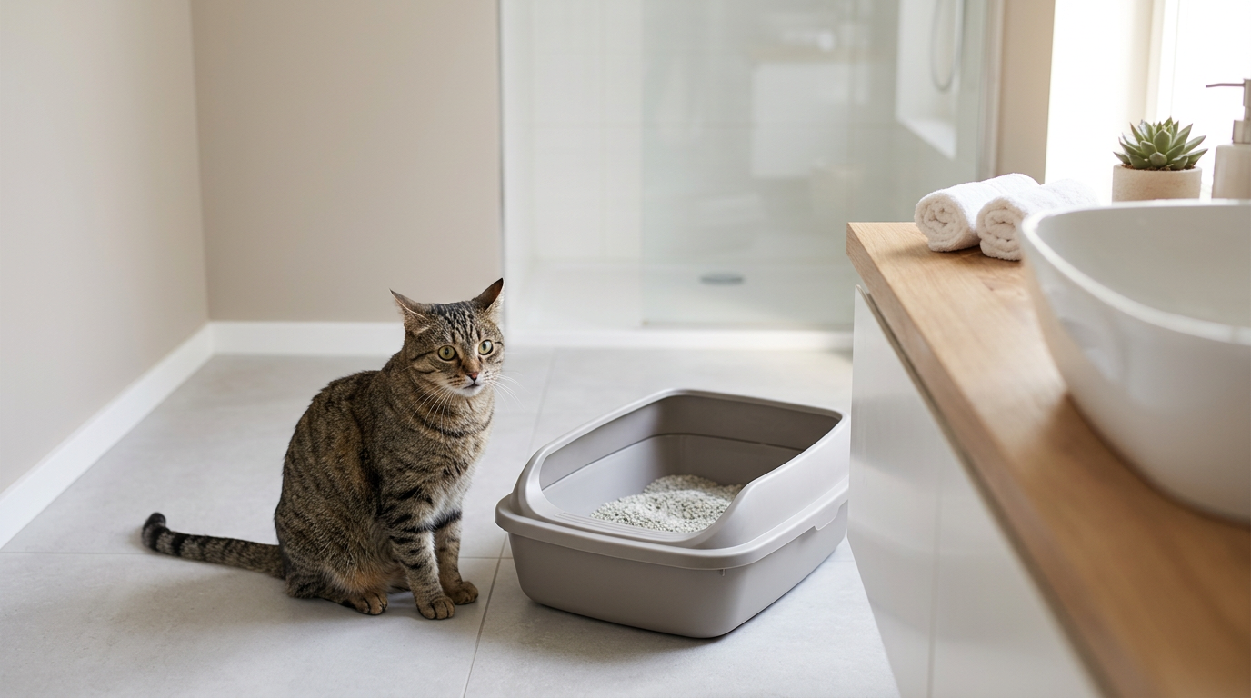 Gato urinando fora da caixa: causas e soluções